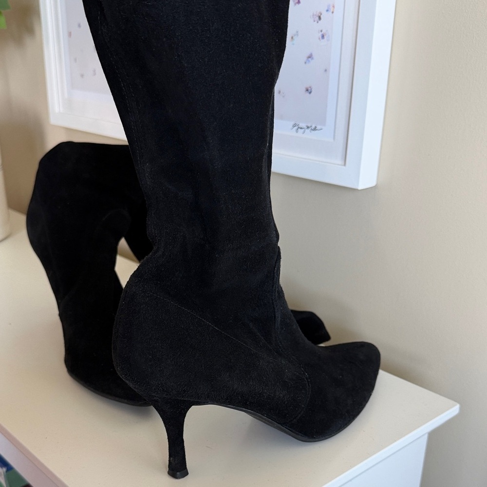 Stuart Weitzman Black Suede Women's Boots